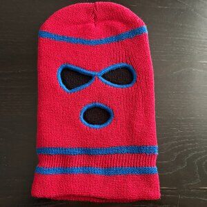 NWOT Mens Free Authority Stocking Cap Winter Face Mask Red Blue